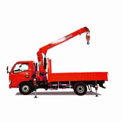 China YUNNEI Engine 3 Ton Truck Mounted Crane Straight Hydraulic Boom Manipulator Crane for sale