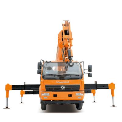 China 10 Ton Mini Mobile Truck Crane With High Lifting Height With Hydraulic Straight Arm for sale