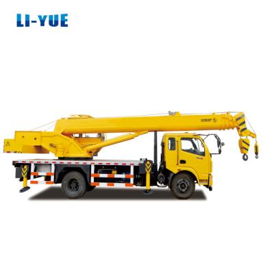 China Warmverkopende hefmachines 8 ton Hydraulische mobiele vrachtwagen kraan met rechte boom Te koop