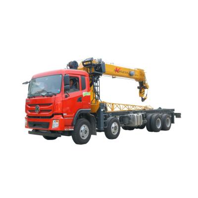 China New DongFeng 8x4 Cargo Truck With 16 Ton Hydraulic Telescoplic Straight Boom Lifting Crane Truck For Sale for sale