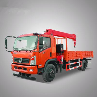 China Hydraulic Crane 6.3 Ton Truck Mounted Crane Straight Telescopic Arm Boom Lorry Crane for sale