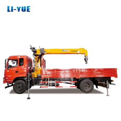 China Construction Lifting 6 Ton Telescopic Boom Truck Mounted Crane with 12.5 T.M Rated Lifting Moment for sale