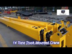 14 ton telescopic boom pickup truck mounted crane