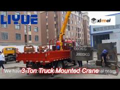 small hydraulic 3 ton truck mounted crane for construction lifting