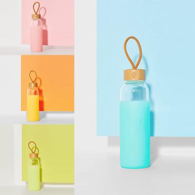 China Wholesale BPA Free Viable Clear Glass 500ml Water Bottle Custom Logo for sale