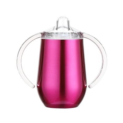 China 12oz Stainless Steel Sippy Cup Holder Dual Non Viable Bpa Free Wall Vacuum Insulated Baby Sippy Cup Baby Sippy Cup Puddle for sale