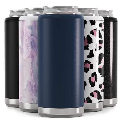 China Sustainable Double Wall Drink Holder Stainless Steel Vacuum Insulated 12oz Sleeve Box Cooler For Slim Beer and Hard Seltzer for sale