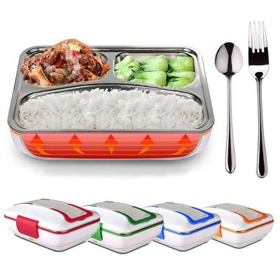 China Viable Portable Collapsible Container 40W 304 Stainless Steel Bento Box Electric Food Warmer for 110V Home, 12V Car for sale