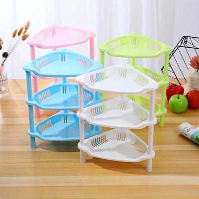 China 3 Layer Multi Functional Plastic Shelf, Kitchen And Bathroom Shelves, Table Dressing Storage Rack Closet Organization Shelf for sale