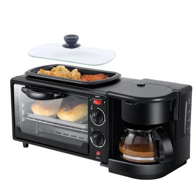 China 2021 Commercial factory direct multifunctional home breakfast machine 3 in 1 desktop coffee burner for sale