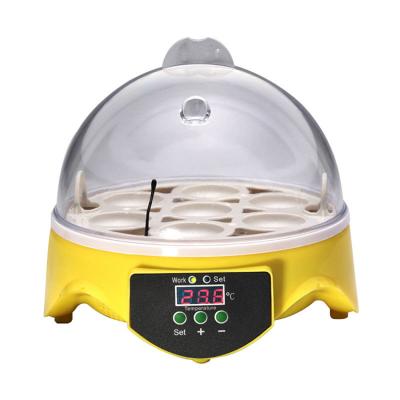 China Easy Operate Mini Incubator Hatching Eggs 7 Hole Automatic Tray Poultry Incubation Equipment Chicken Duck Incubator for sale