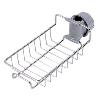 China Viable Home Organizer Adjustable Sink Faucet Storage Rack Soap Dish Rack Shelf Basket Bathroom Kitchen Sponge Holder for sale