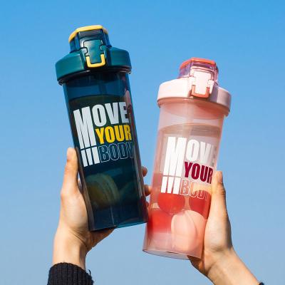 China Viable Custom Logo BPA Free Dual Blender Gym Protein Shaker Bottle For Sale for sale