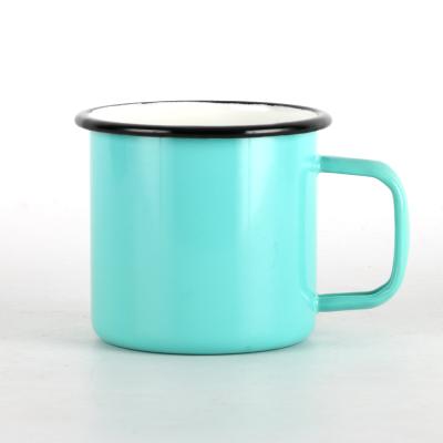 China Sublimation Hot Selling 150ML High Quality Red Green Christmas Custom Amazon Enamel Mug Coffee Sets for sale