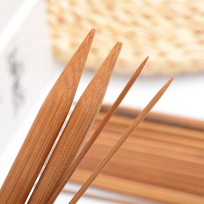 China 27CM/40CM Convenient Length Bamboo Straight Double Headed Knitting Needles For Scarf Sweater for sale