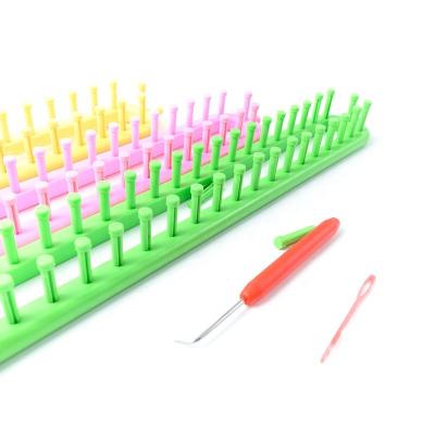 China Hand Knitting New ABS Material Square Wool Weaver Plastic Tools Adjust Loom Knitting Set for sale