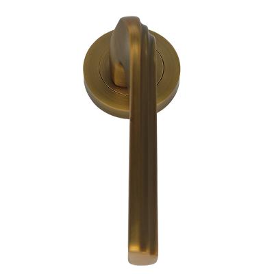 China Modern OEM Accept Home Door Handle Interior Door Handle Zinc Alloy Bronze Color for sale