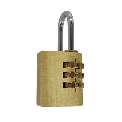 China Solid Brass Cabinet Door Luggage Cabinet Padlocks Copper Code Outdoor Travel Combination Padlock No Key for sale