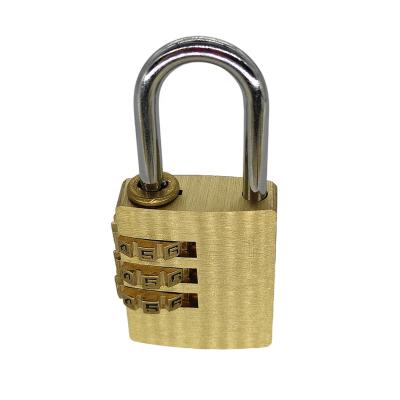 China Cabinet Copper Solid Brass Padlocks Outdoor Luggage Door Security Code Travel Combination Padlock No Key for sale