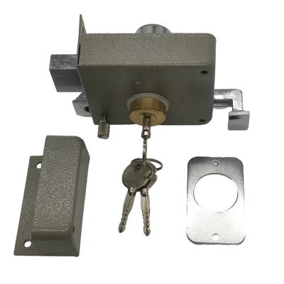 China DOOR Mexico Security Door Rim Lock Rim Lock Deadlock Rim Door Lock With Corss Key for sale