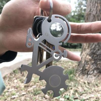 China Promotion Free Sample EDC Bike Shape Pocket Spoke Multi Tool Card Bike Multi Tool Repair With Key Chain for sale