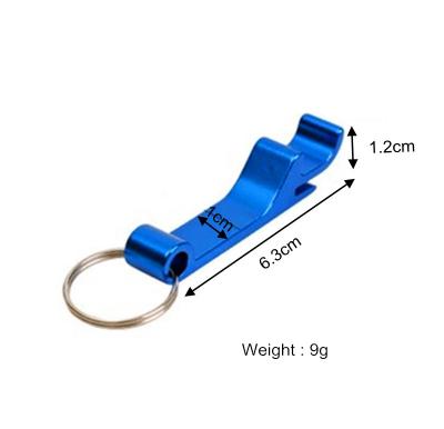 China Sustainable Cheap Price High Quality Aluminum Colored Bottle Opener Customized Key Chain for sale