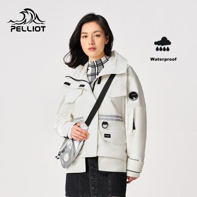 China Wholesale Breathable Single Layer Waterproof Polyester Women Hardshell Rain Jacket Outdoor Breathable Jackets for sale