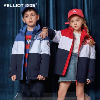 China Jacket Fully Sew Taped Waterproof Embroidery Logo Customized Kids Outdoor Waterproof Jacket for sale