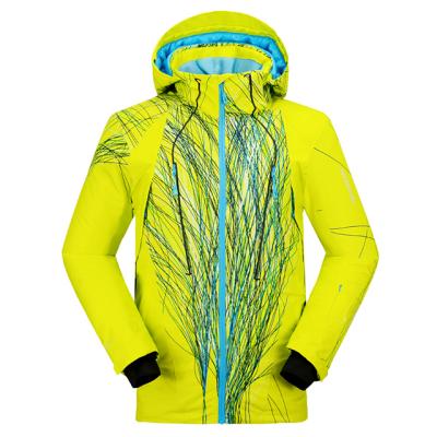 China Men Winter Fashion Breathable Waterproof Windproof Warm Pelliot Printed Ski Jacket for sale