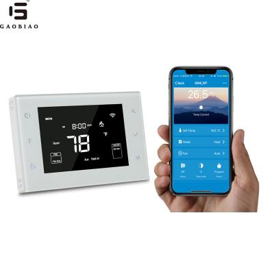 China Modern Touch Screen Wall Heat Thermostat Pump Air Water Controller Wifi Room Programmable Thermostat for sale