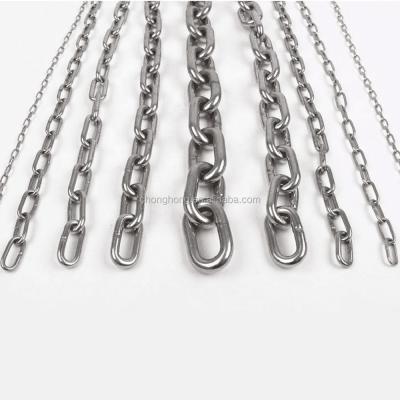 China Widely China Manufacture Adjustable Safety 316 Stainless Steel Rhodium Plated Welded Lifting Link Chain for sale