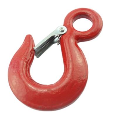 China Heavy industry china hook hardware forge cargo lifting hooks safety lock for crane hook for sale