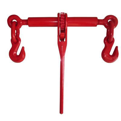 China Widely Use Professional Design Red Ratchet Type Forged Chain Load Heavy Duty Binder With Full Size Hooks for sale