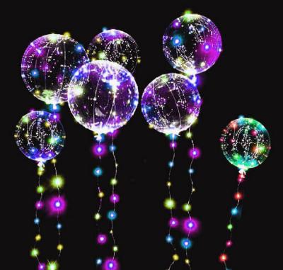 China Promotional 20 Inch LED Bobo Balloon Toy With LED Light For Festival Party for sale