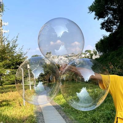 China 20 Inch Bobo Balloon Clear Transparent Round Helium Gift Toy Shape Bubble Balloons Stuffing for Birthday Party for sale