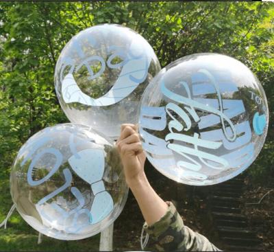 China Gift Toy Uzer Inch Printed Clear 20 Father Globos Balloons Birthday Party Decoration For Wedding Helium Balloon for sale