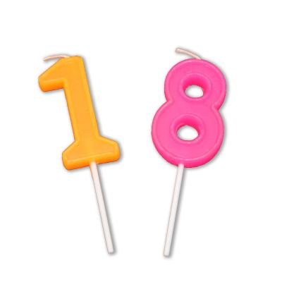 China Hot Selling Scented Birthday Number Candle Birthday Party Cake Candles 0 to 9 for sale