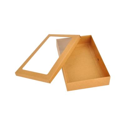 China Custom Eco Friendly Packaging Cosmetics Paper Packaging Materials Logo Lid And Recycled Two Piece Base Boxes With Window for sale