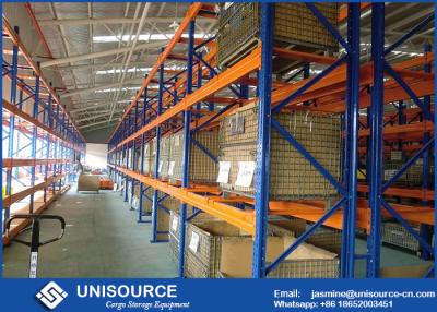 China Commercial Heavy Duty Pallet Shelving Powder Coated With Wire Mesh Cage for sale