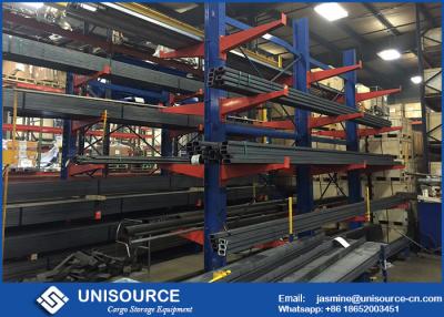 China Roll - Formed Cantilever Storage Rack System With Specialized Steel Decking for sale