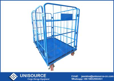 Chine Cages dégrossies à usage moyen de petit pain de conteneur bleu de petit pain en acier les 4 avec pp/unité centrale roule à vendre