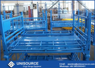 China Size Customized Foldable Metal Box Heavy Duty Metal Pallet Cage For Warehouse Storage for sale