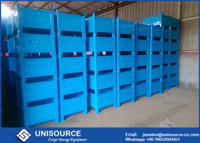 China Caja plegable industrial del metal de Unisource, jaulas del almacenamiento de la malla de alambre para transportar en venta