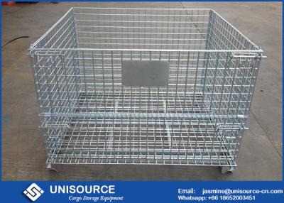 China Logistic Transporting Steel Wire Cage Stackable Storage For Wine Bottle for sale