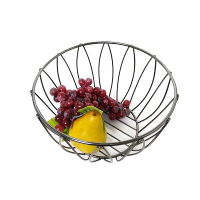 China Metal Fruit Bowl Wire Fruit Storage Basket Food/Fruit/Vegetable Holder For Kitchen for sale