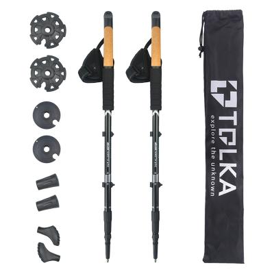 China Shockproof Retractable Adjustable Nordic Walking Stick Military Poles for Hiking for sale