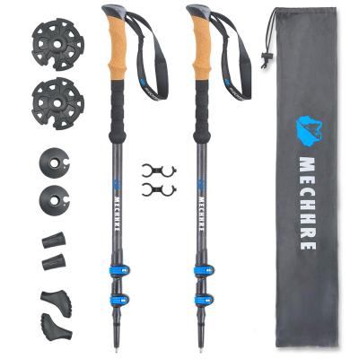 China Shockproof Custom Telescopic Nordic Alpenstock Tubes Aluminum Foldable Hiking Pole Hiking Pole for sale