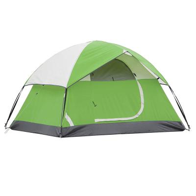 China Extended Type Custom Logo Double Layer Army Green Foldable Camping Tent Free Accessories Portable Trailer for sale