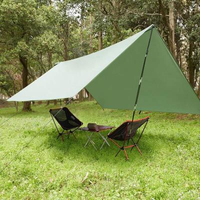 China Extended Type Hiking Waterproof 3-4 Person Beach Sun Shade Shelter Camping Large Lightweight Tarp For Outdoor for sale