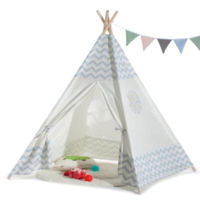 China Soft Toy Custom Cotton Indoor Princess Teepee Children Kids Play Indian Teepee Tent With Mat for sale